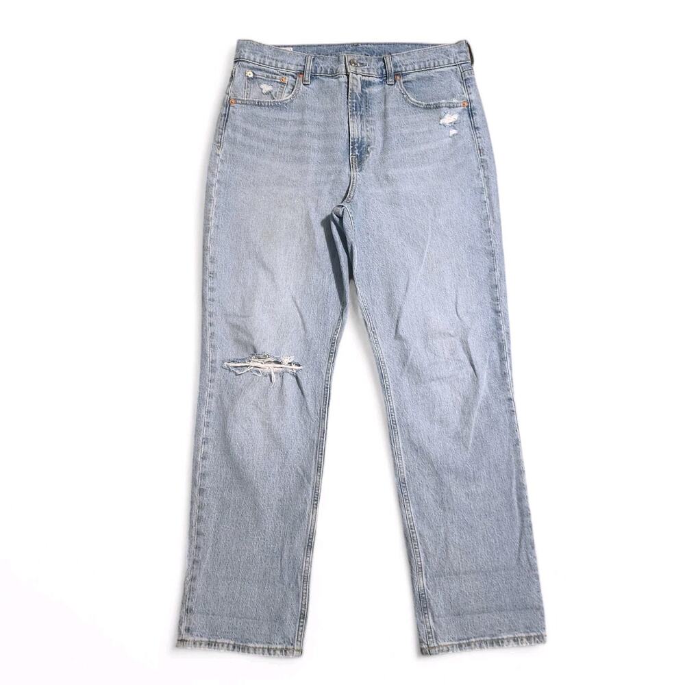 Gap Womens Sky High Straight Jeans Light Wash Blue Denim Womens Size 32 / 14